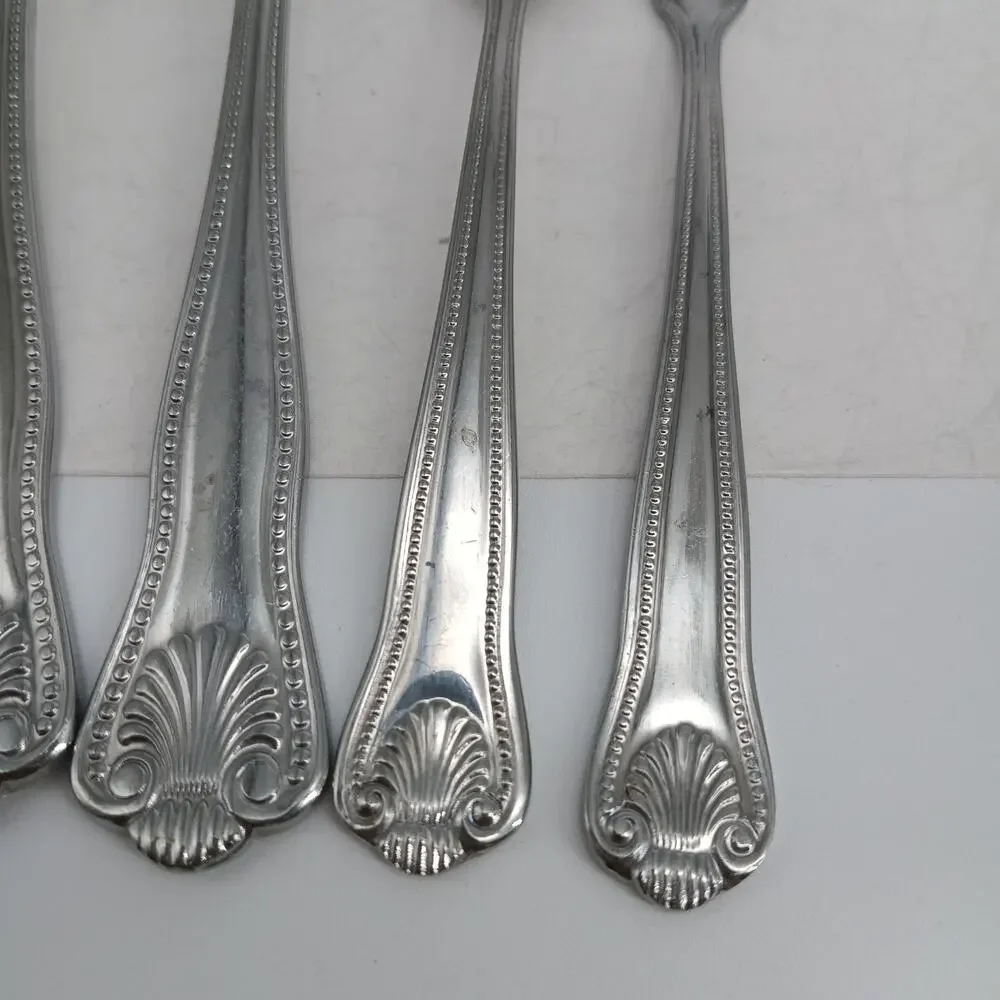 5X Serving TOWLE Supreme STUART SHELL Stainless Spoons Fork Spreader Sugar